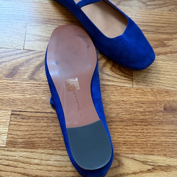 Madewell Greta flat in blue suede, size 8 - Picture 2 of 3